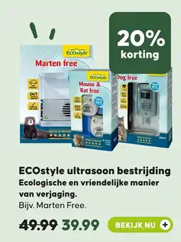 Pets Place ECOstyle ultrasoon bestrijding aanbieding