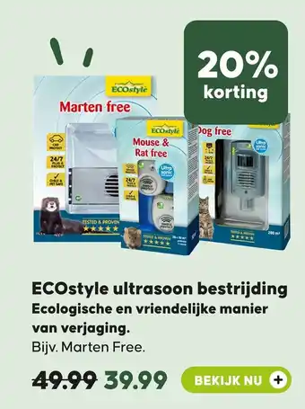 Pets Place ECOstyle ultrasoon bestrijding aanbieding