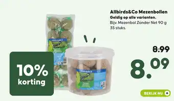 Pets Place Allbirds&Co Mezenbollen Geldig op alle varianten aanbieding