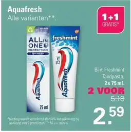 De Online Drogist Aquafresh Alle varianten aanbieding