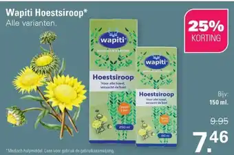 De Online Drogist Wapiti Hoestsiroop aanbieding