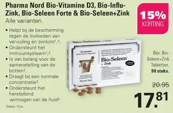 De Online Drogist Pharma Nord Bio-Vitamine D3, Bio-Influ- Zink, Bio-Seleen Forte & Bio-Seleen+Zink aanbieding