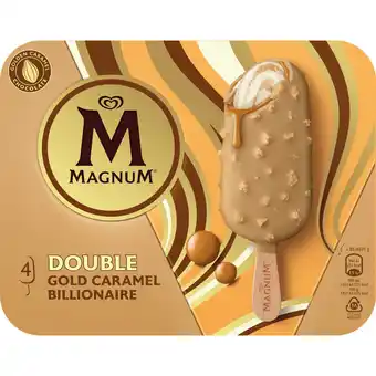 Dekamarkt Ola Magnum double gold choc.billion 4 stuks aanbieding