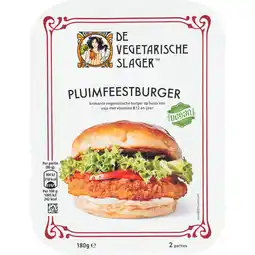 Dekamarkt De Vegetarische Slager Pluimfeest burger 2 stuks aanbieding