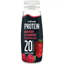 Dekamarkt Melkunie Protein shake aardbei-framboos aanbieding