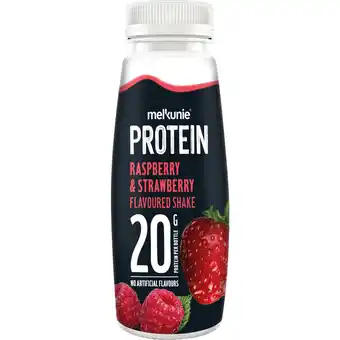 Dekamarkt Melkunie Protein shake aardbei-framboos aanbieding