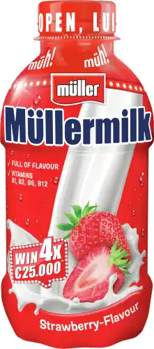 Dekamarkt Müller Müllermilk aardbei aanbieding
