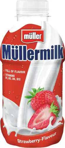 Dekamarkt Müller Müllermilk aardbei aanbieding