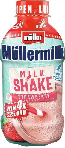 Dekamarkt Müllermilk Milkshake aardbei aanbieding