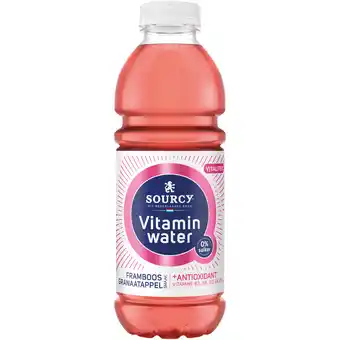 Dekamarkt Sourcy Vitaminwater framboos-granaatappel aanbieding