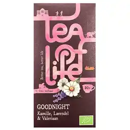 Dekamarkt Tea of Life Goodnight bio kamil lavend valeriaan 20 st aanbieding