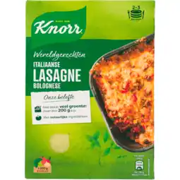 Dekamarkt Knorr Wereldgerecht lasagne bolognese aanbieding