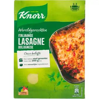 Dekamarkt Knorr Wereldgerecht lasagne bolognese aanbieding