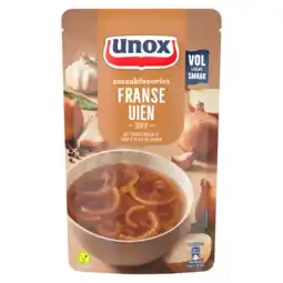 Dekamarkt Unox Soep in zak Franse uiensoep aanbieding