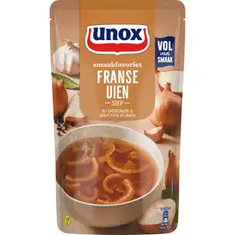 Dekamarkt Unox Soep in zak Franse uiensoep aanbieding