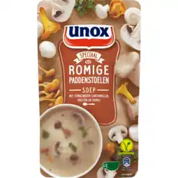 Dekamarkt Unox Soep in zak romige paddenstoelensoep aanbieding
