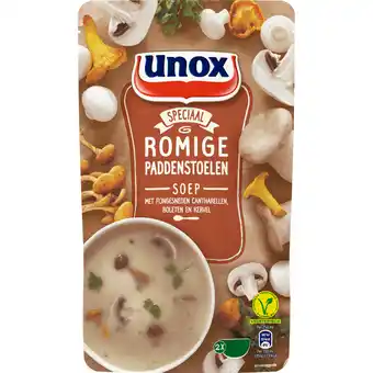 Dekamarkt Unox Soep in zak romige paddenstoelensoep aanbieding