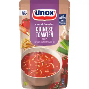 Dekamarkt Unox Soep in zak Chinese tomatensoep aanbieding