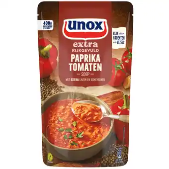 Dekamarkt Unox Paprika tomatensoep extra rijkgevuld aanbieding