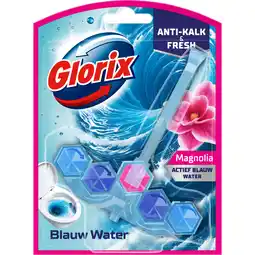 Dekamarkt Glorix Toiletblok blauw water pink aanbieding