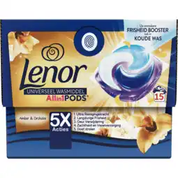 Dekamarkt Lenor Vloeibaar wasmiddel all-in-1 pods gouden orchidee aanbieding