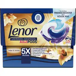 Dekamarkt Lenor Vloeibaar wasmiddel all-in-1 pods gouden orchidee aanbieding