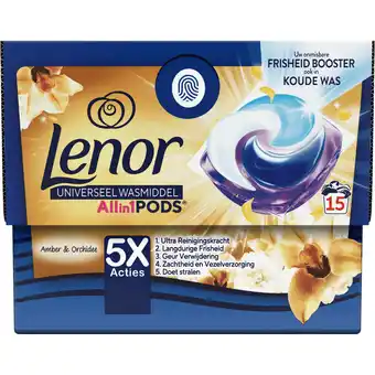 Dekamarkt Lenor Vloeibaar wasmiddel all-in-1 pods gouden orchidee aanbieding