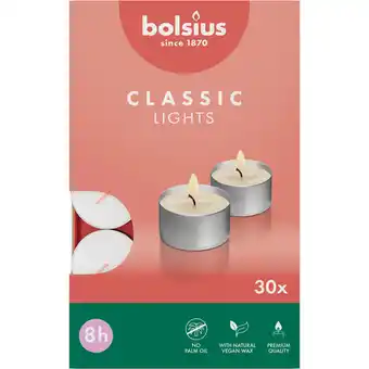Dekamarkt Bolsius Theelichten wit 8 uur aanbieding