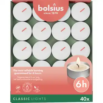 Dekamarkt Bolsius Theelichten wit 6 uur aanbieding