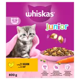 Dekamarkt Whiskas Kattenvoer junior kip aanbieding