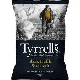 Dekamarkt Tyrrells Chips truffel sea salt seasoning aanbieding