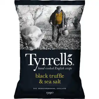Dekamarkt Tyrrells Chips truffel sea salt seasoning aanbieding