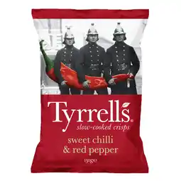 Dekamarkt Tyrrells Chips sweet chili & red pepper aanbieding