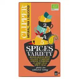 Dirk Clipper Bio kr.thee var.box spices 20 zk aanbieding