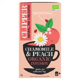 Dirk Clipper Kruidenthee chamomile peach bio 20 zk aanbieding