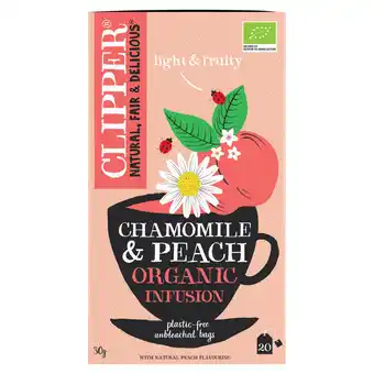 Dirk Clipper Kruidenthee chamomile peach bio 20 zk aanbieding