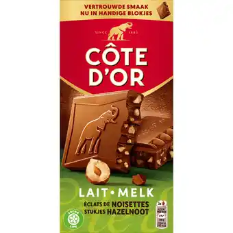 Dirk Côte d'Or Chocolade tablet melk-hazelnoot aanbieding