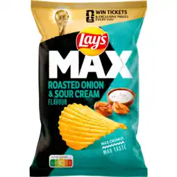 Dirk Lay's Chips max roasted onion & sour cream aanbieding