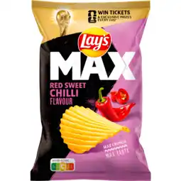 Dirk Lay's Ribbelchips max red sweet chilli aanbieding