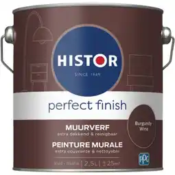 Praxis Histor Perfect Finish Muurverf - Mat - Burgundy Wine - 2,5L aanbieding