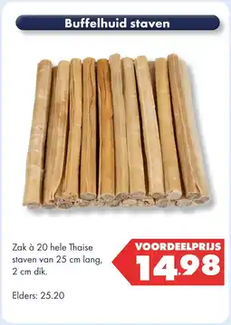 Huisdier Voordeelshop Buffelhuid staven aanbieding