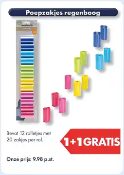 Huisdier Voordeelshop Poepzakjes regenboog aanbieding