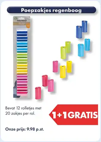 Huisdier Voordeelshop Poepzakjes regenboog aanbieding