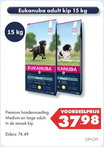 Huisdier Voordeelshop Eukanuba adult kip aanbieding