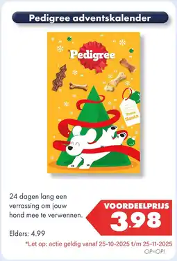 Huisdier Voordeelshop Pedigree adventskalender aanbieding