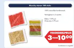 Huisdier Voordeelshop Munchy staven 100 stuks aanbieding