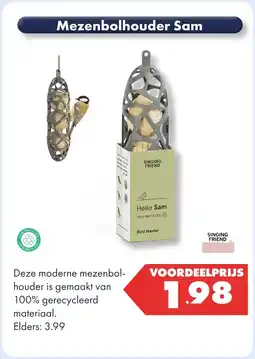 Huisdier Voordeelshop Mezenbolhouder Sam aanbieding
