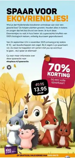 Ekoplaza SPAAR VOOR EKOVRIENDJES aanbieding