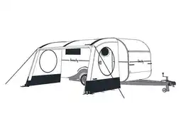 ANWB Travellife Texel zonneluifel zijpanelen set Beige aanbieding