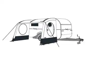 ANWB Travellife Texel zonneluifel zijpanelen set Beige aanbieding